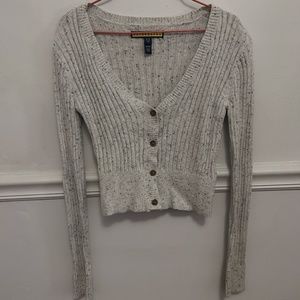 Prince & Fox Gray Cropped Cardigan - Size XS